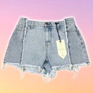 NWT BANJARA High Rise Denim Shorts Sz 3 / 25 Frayed Hem
